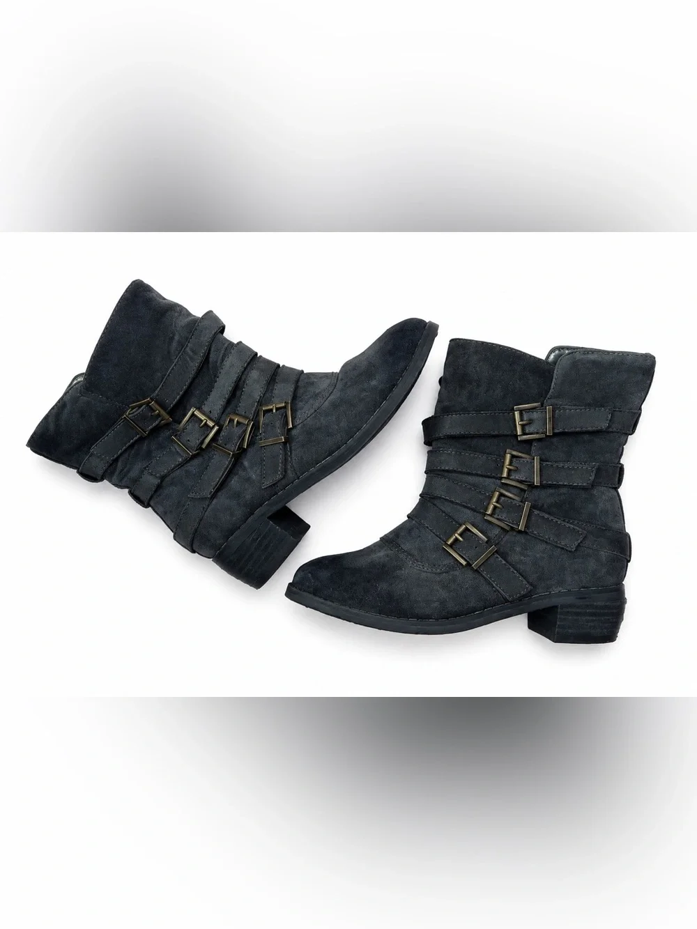 Joyfolie Boots. Size 12. Great Condition. Distressed Look. Buckles. Boho